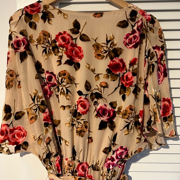 Alice and Olivia velvet floral burnout dress in size 2 - Picture 5 of 7